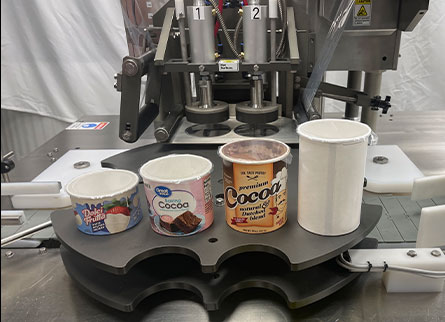 Product Samples Display on Cup Sealing Machine